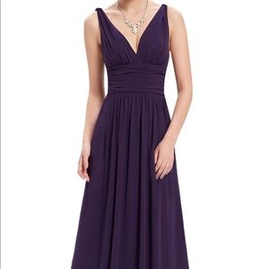 Simple Purple Prom Dress